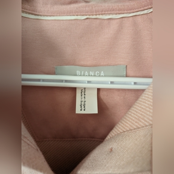 🔥 Bianca Amra Baby Pink Shacket Button Down Chore Coat - Picture 3 of 9